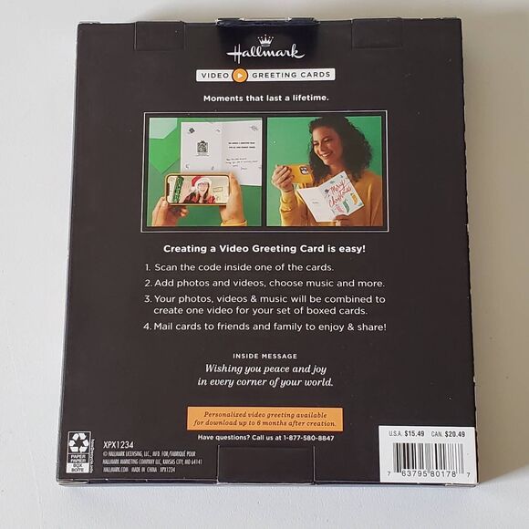 Hallmark Video Greeting Card Christmas Peace on Earth Goodwill All Box 10 New - Picture 4 of 7